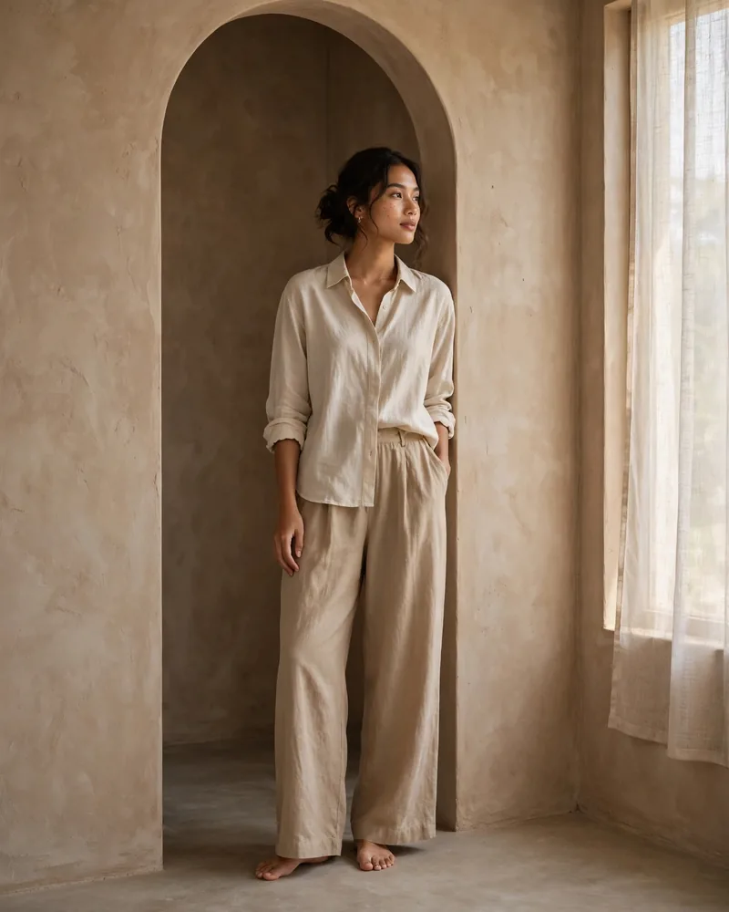 Lookbook: Linen Shirt + Wide Pants